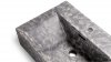 S.V.I.S. Design UMYWALKA 60 CM PYXIS BASIC Z PRZELEWEM, Z OTWOREM NA BATERIĘ - STONE, SZARY, LAKIER MATOWY